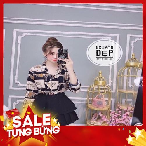 Áo sơ mi lụa hình ngựa - Hàng nhập khẩu