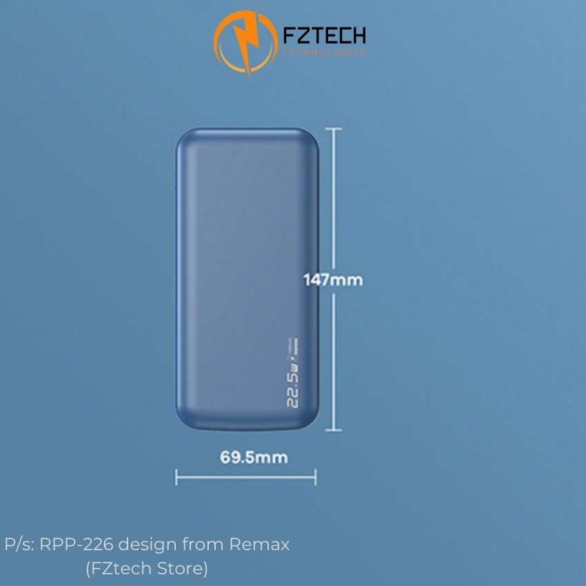 Sạc dự phòng không dây 10000mAh Remax RPP-203 FZTECH Pin dự phòng sạc nhanh power bank 22.5w cho iPhone Samsung…