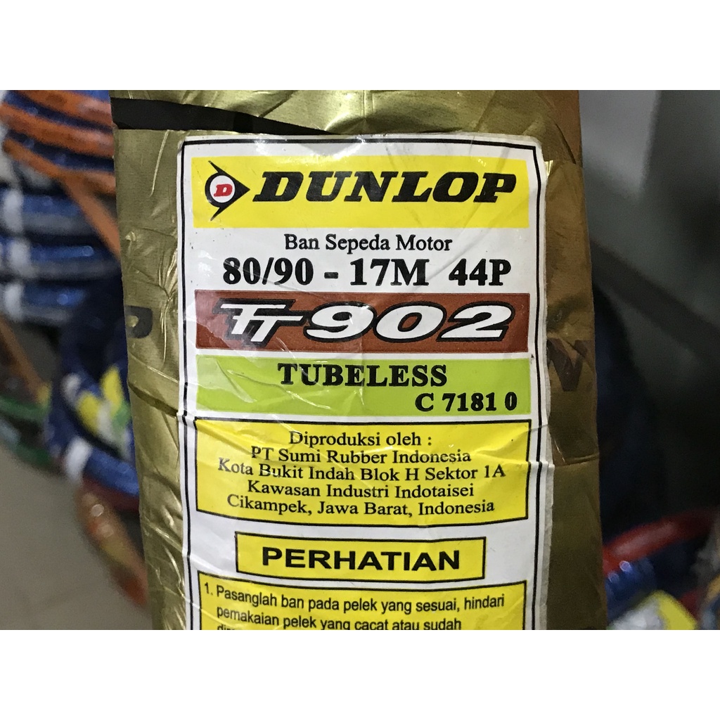 Vỏ Dunlop 70-80/90/17, 100-110/70/17 Bánh Trước/Sau Exciter 135, Raider, Sirius, Future 125 - Không Ruột