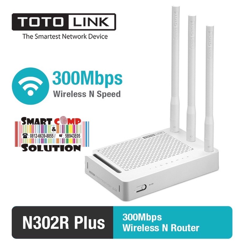Bộ Phát Wifi Totolink N302R Plus - 300mbps 4 Cổng Lan