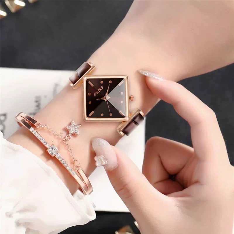 Đồng hồ thời trang nữ OVKJ dây da DD333