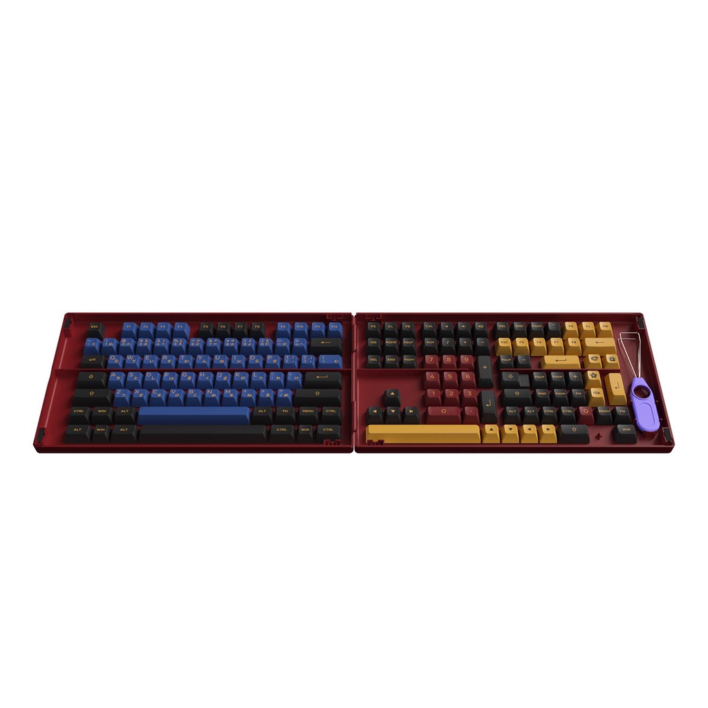 Bộ keycap phím cơ AKKO Keycap set – Red &amp; Blue Samurai (PBT Double-Shot/ ASA profile/ 226 nút)