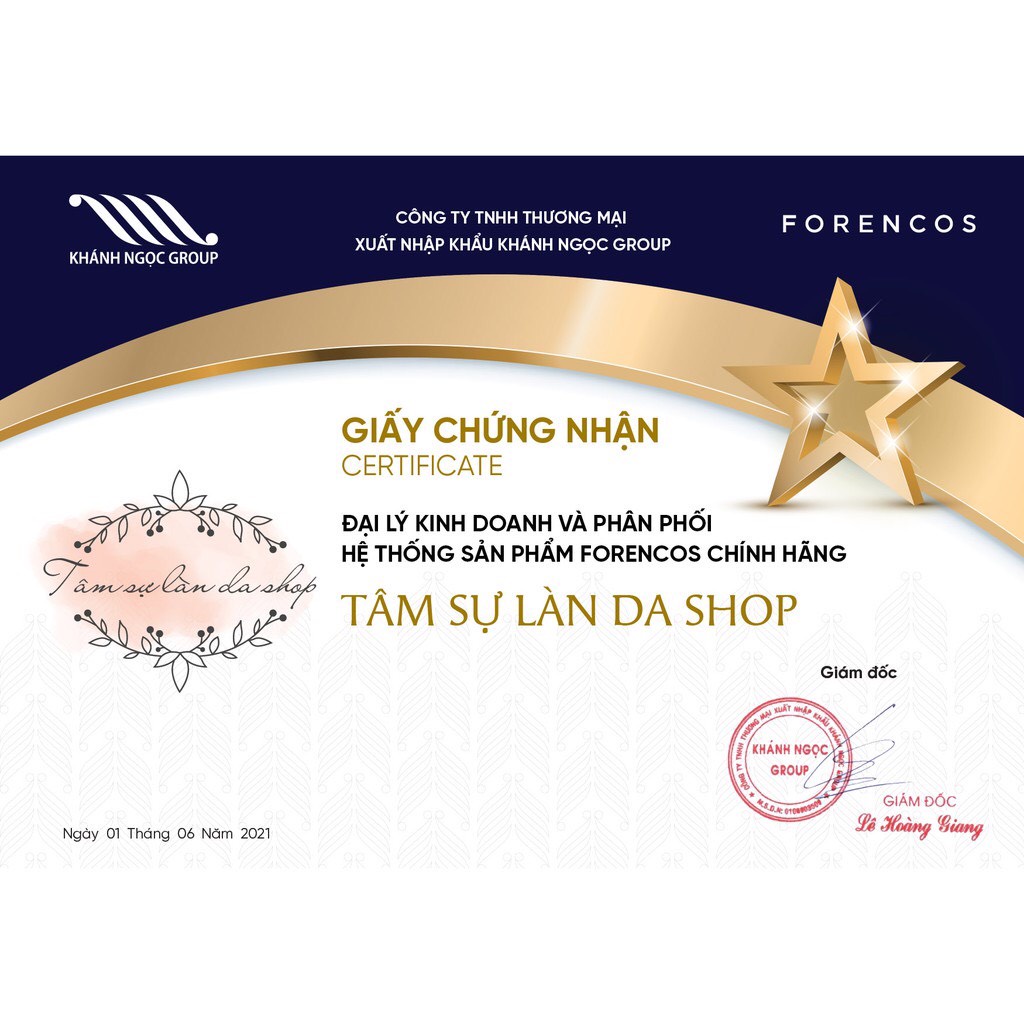 Kem dưỡng trắng da ngày/đêm FORENCOS, Trắng Mịn ,Cấp Ẩm, Căng Bóng Da, Chống Lã.o Hó.a - 50 gram [ Auth ]