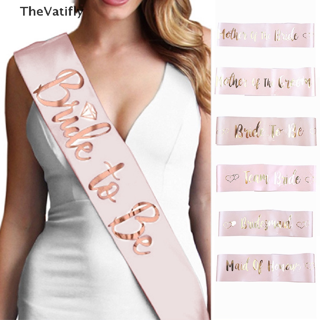 [TheVatifly] Dây Đeo Vai In Chữ Bride To Be Sash Bachelor Party Màu Hồng Nóng Bỏng