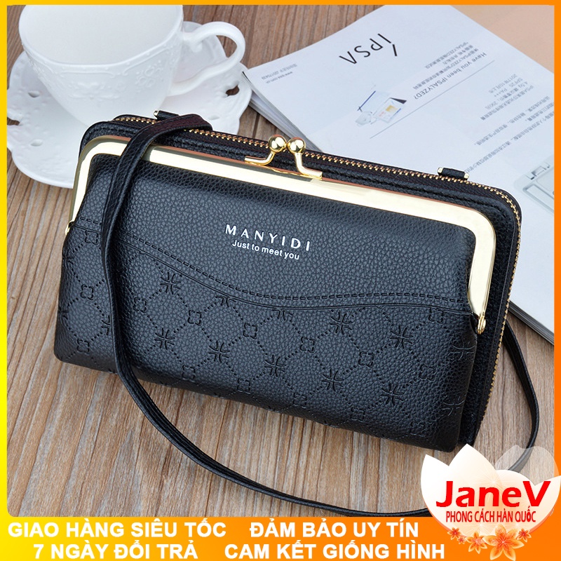 Ví Cầm Tay Nữ Dài Đeo Chéo Cao Cấp Sang Trọng Phong Cách Hàn Quốc TVNN396