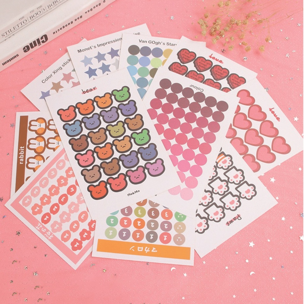 (Set 2 tấm) Sticker đáng yêu nhà Choco Cookies