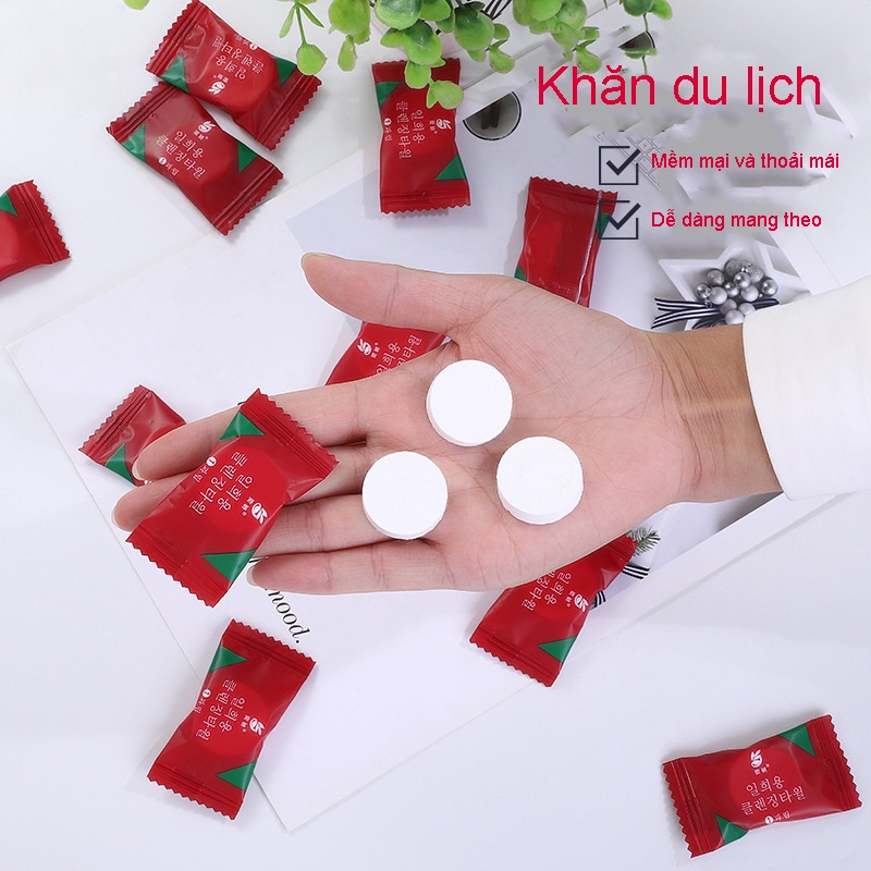 COMBO Khăn tắm cotton viên nén du lịch , khăn spa viên nén dùng 1 lần - FUNO