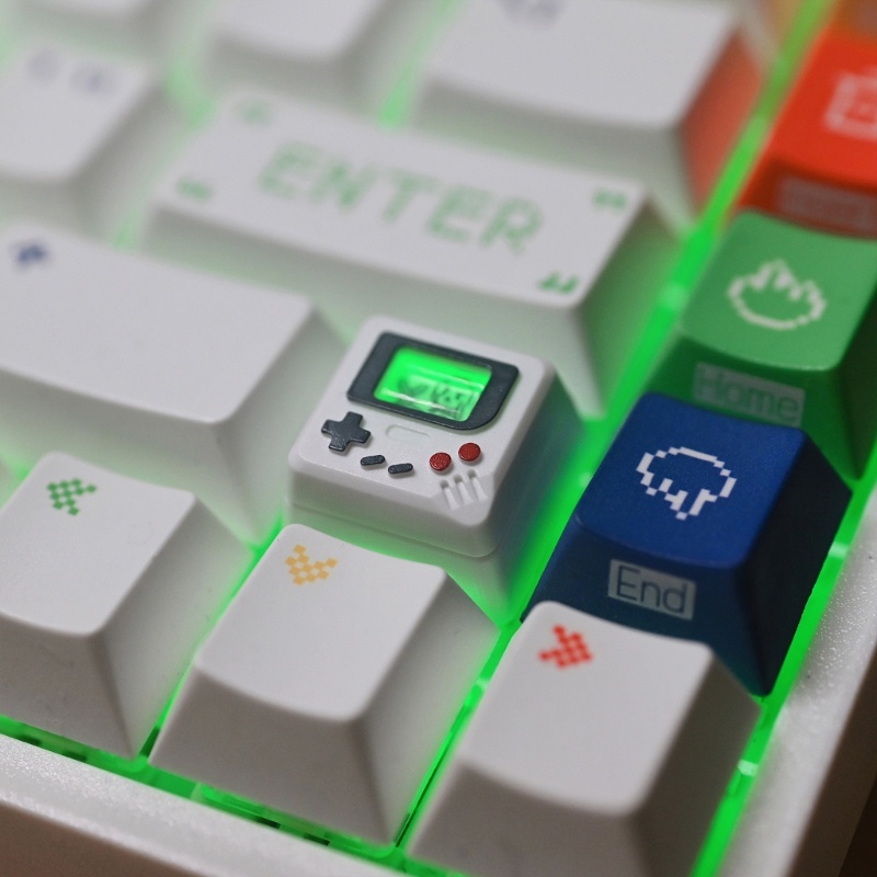 Bộ Phím Bấm 3 Trong 1 Kiểu Dáng Retro Dễ Thương Cho GK64 61 SK87 GH60 Esc Tab