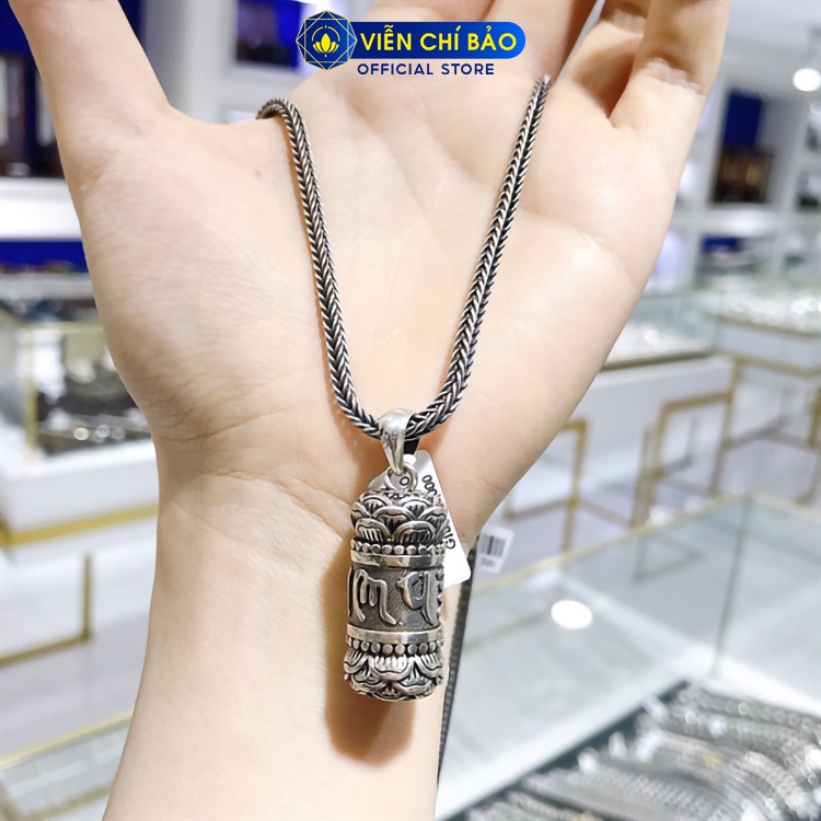 Mặt dây chuyền Unisex bạc Thái S925 rụ Kim Luân hình Hoa Sen thương hiệu Viễn Chí Bảo M100277