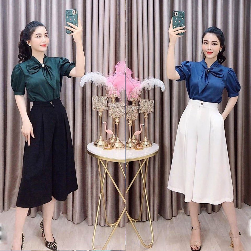 Quần đũi ống rộng giả váy