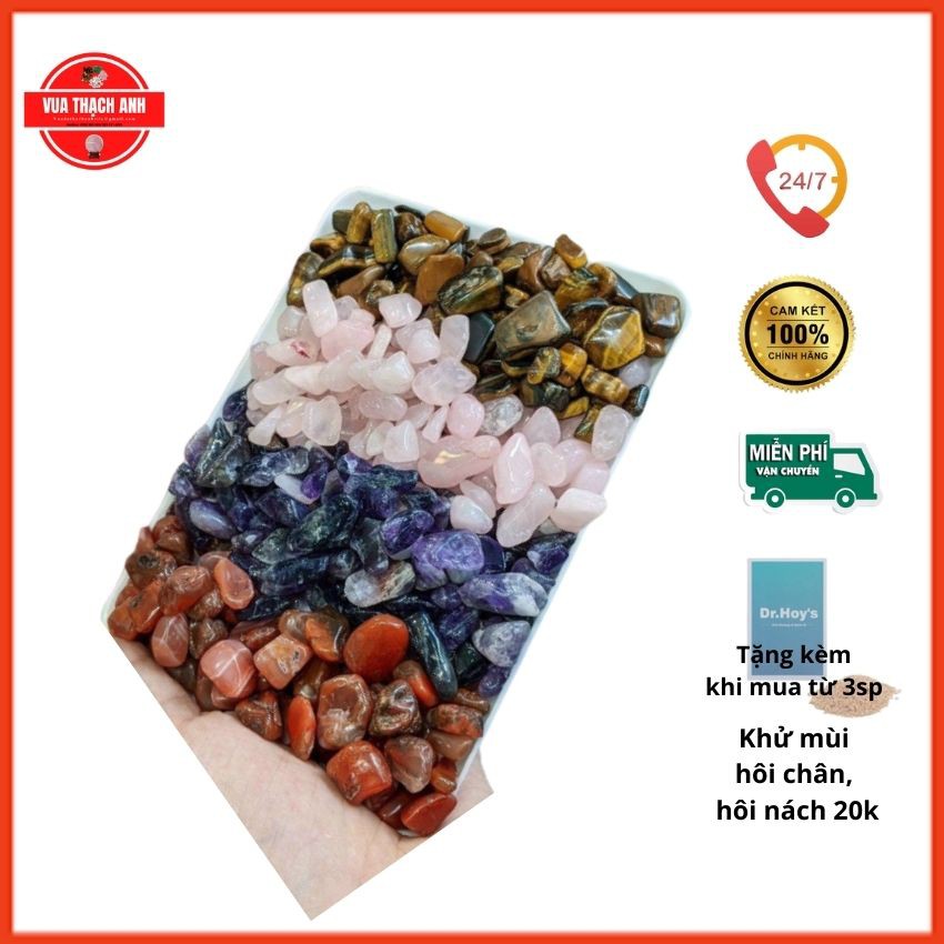 1Kg Đá Phong Thủy Vụn Ngũ Sắc ⚡FREESHIP + QUÀ 20K⚡ Hàng Đẹp, Giá Gốc, Rải Nền Nhà, Chơi Hồ Cá, Chậu Kiểng, Lọc Nước,...