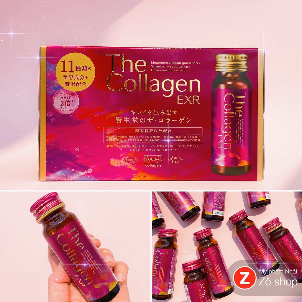 Collagen Nước Shiseido The Collagen EXR Giảm Nhăn, Căng Bóng, Săn Chắc, Sáng Mịn Da (10x50ml)