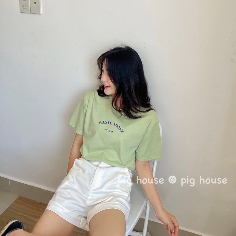 Áo phông nữ BASIL TOAST form vừa chất mát lên form xinh