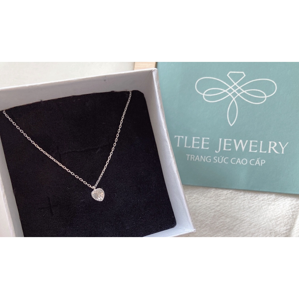 Dây chuyền bạc nữ TLEE tim đá sáng mini nữ tính TleeJewelry D0208