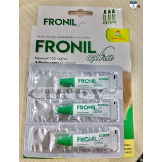 Vemedim Fronil-extra thuốc trị ve, rận cao cấp cho chó từ 2kg-10kg, 1 hộp 3 tuýp 0,67ml (nhãn xanh)