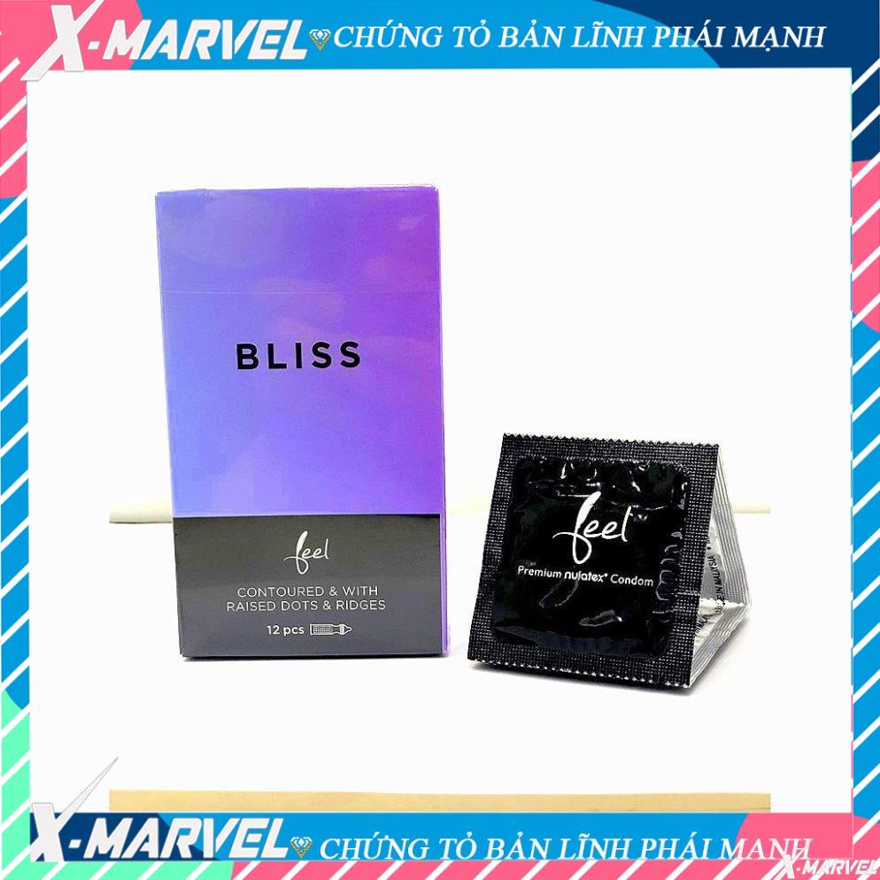 Bao Cao Su FEEL BLISS GÂN GAI - KÉO DÀI THỜI GIAN -  nhiều gel bôi trơn combo bcs durex/sagami/ok/olo/invisible/feel