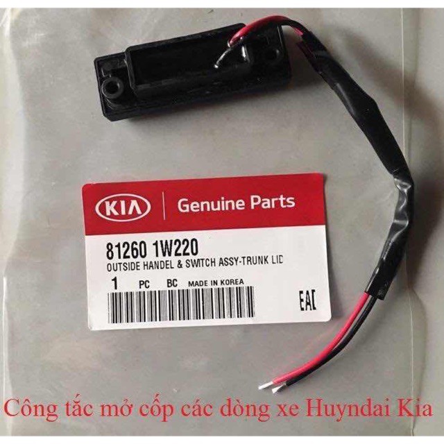 Bộ Nút Công Tắc Bấm Mở Cốp Sau Cao Cấp [Kia Morning, Hyundai Grand i10, Picanto, Kia Rio, Hyundai Accent]