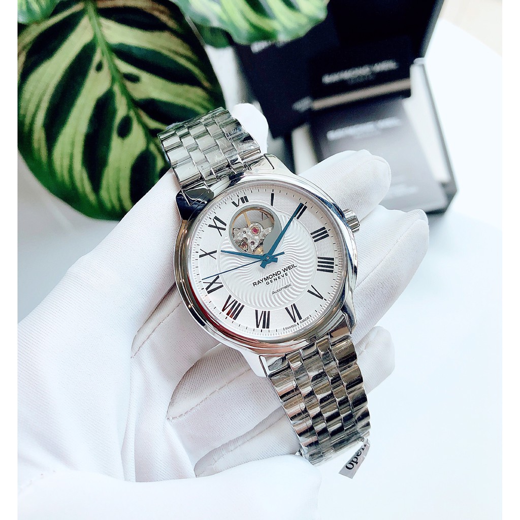 ĐỒNG HỒ NAM Raymond Weil Maestro Open Heart Silver Steel – 2227-ST-00659