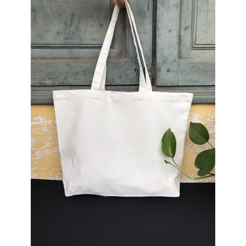 Túi Vải Canvas Màu Trắng Trơn T05