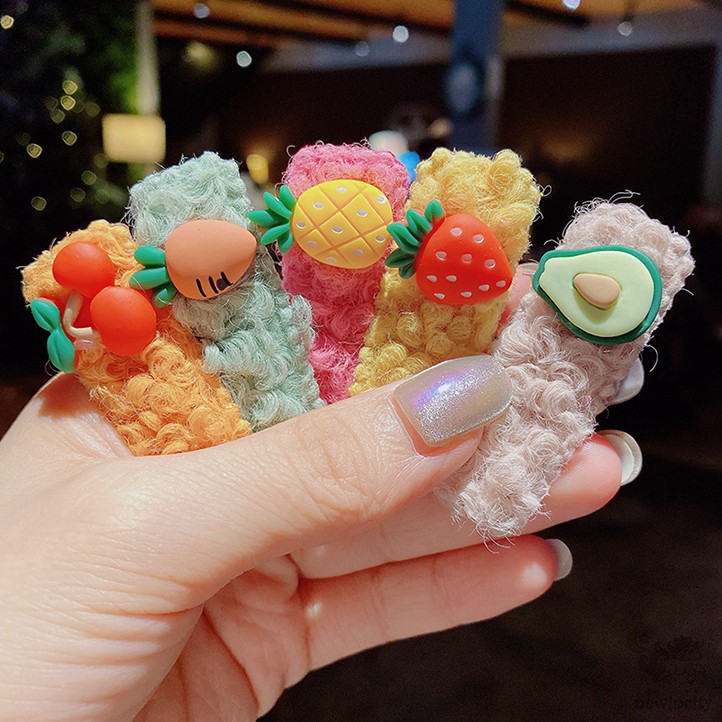 Bộ 5 Kẹp Tóc Kiểu Hoạt Hình Xinh Xắn Phong Cách Hàn Quốc Cho Bé Gái