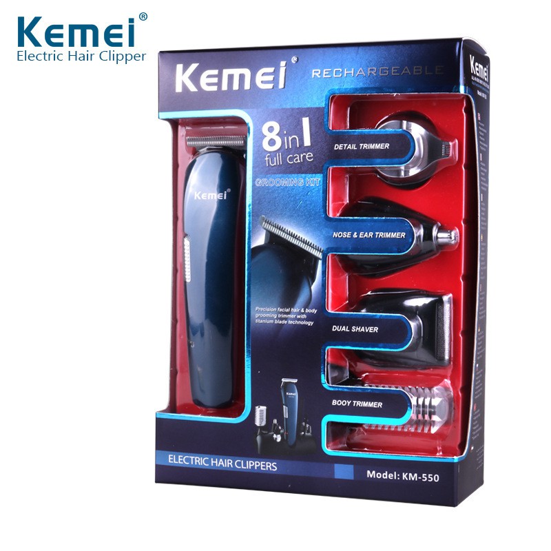 Bộ tông đơ cắt tóc cạo râu Kemei 5 trong 1 đa dụng