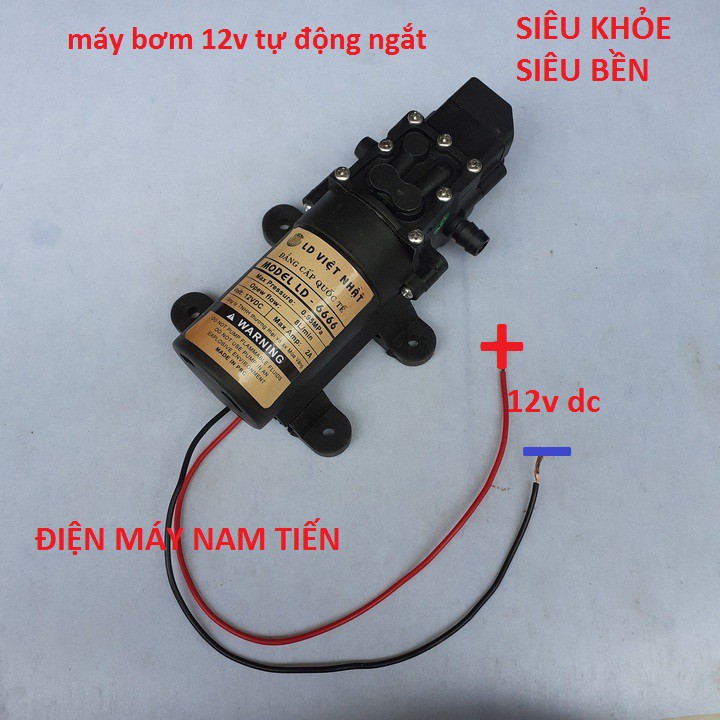 Máy bơm nước 12v áp lực cao - bơm tăng áp 12v