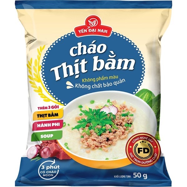 Cháo Đại Nam Tổ yến rong biển, Sườn non, Thịt Bằm