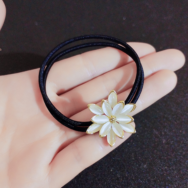 Dây Cột Tóc Cao Su Đính Đá Opal Thanh Lịch Thời Trang Hàn Quốc Cho Nữ