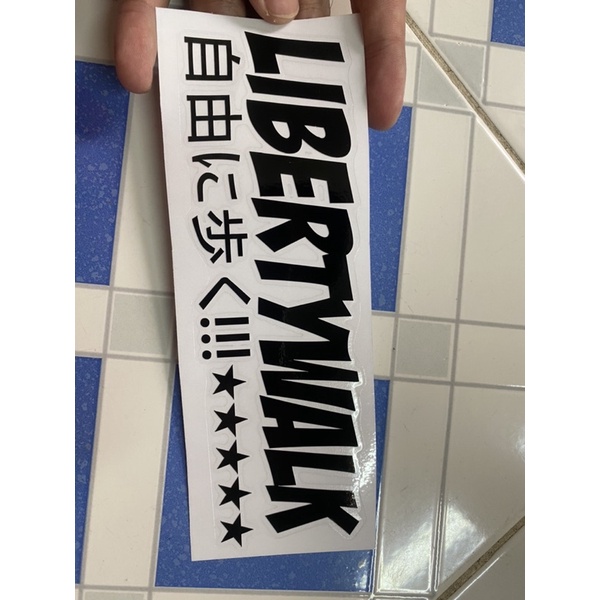 Tem logo liberty walk tách nền dài 18cm