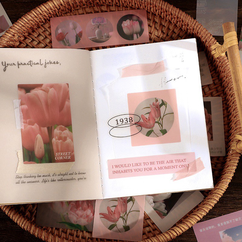 Set 40 Miếng Dán Pet Trang Trí Album Ảnh