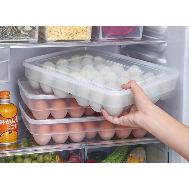 Hộp đựng trứng 24 quả có nắp đậy nhựa Việt Nhật, hộp bảo quản trứng không bị vỡ chắc chắn