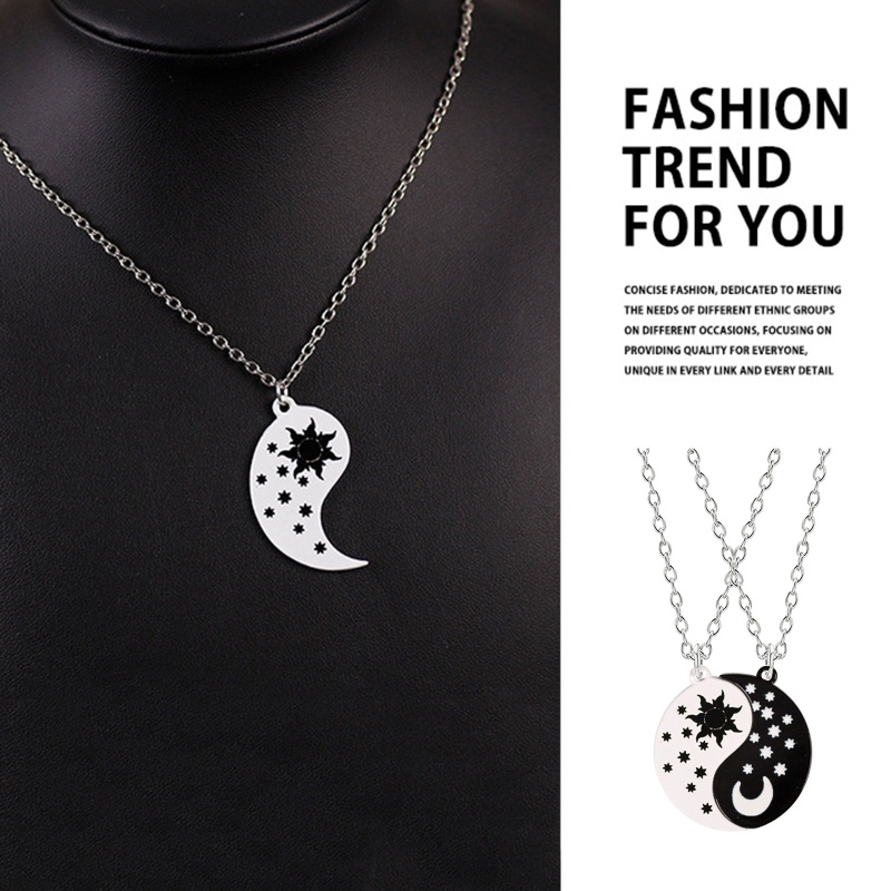 Vòng cổ Mặt Trời Mặt Trăng Ngôi Sao Yin Yang Cho Cặp Đôi