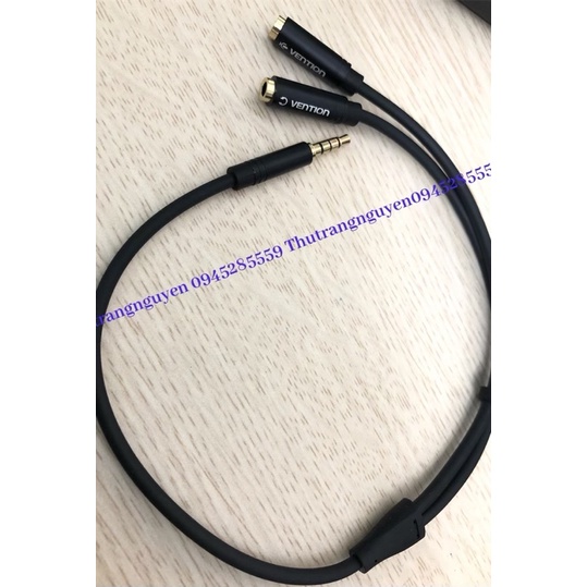 Dây jack chia 3.5mm ra phone và mic chính hãng Vention