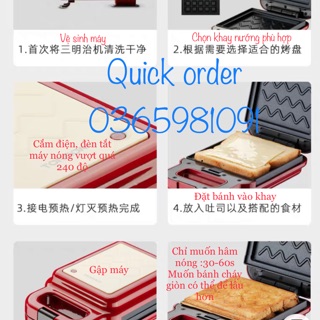 Máy nướng bánh, bánh mì, humberger, sandwich, rán trứng mini đa năng