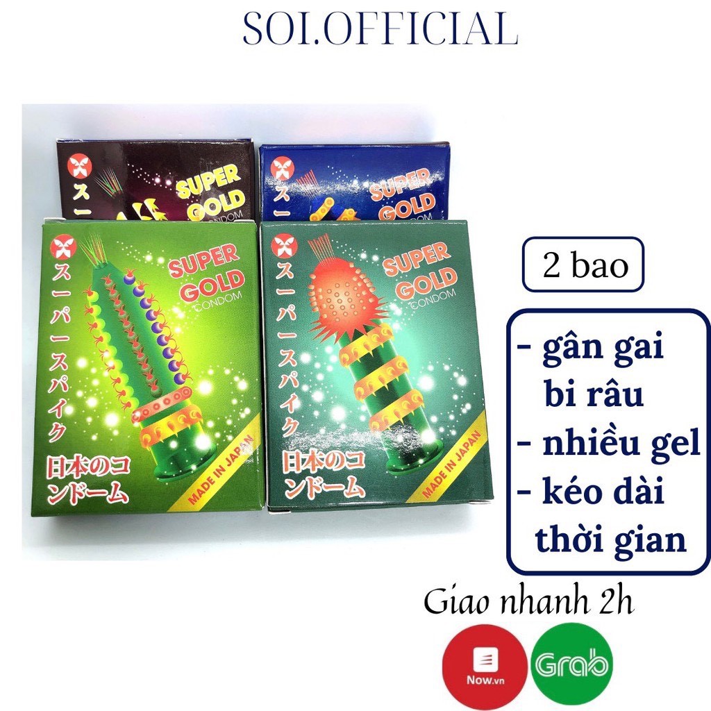 Bao Cao Su Gân Gai Bi Râu Super Gold