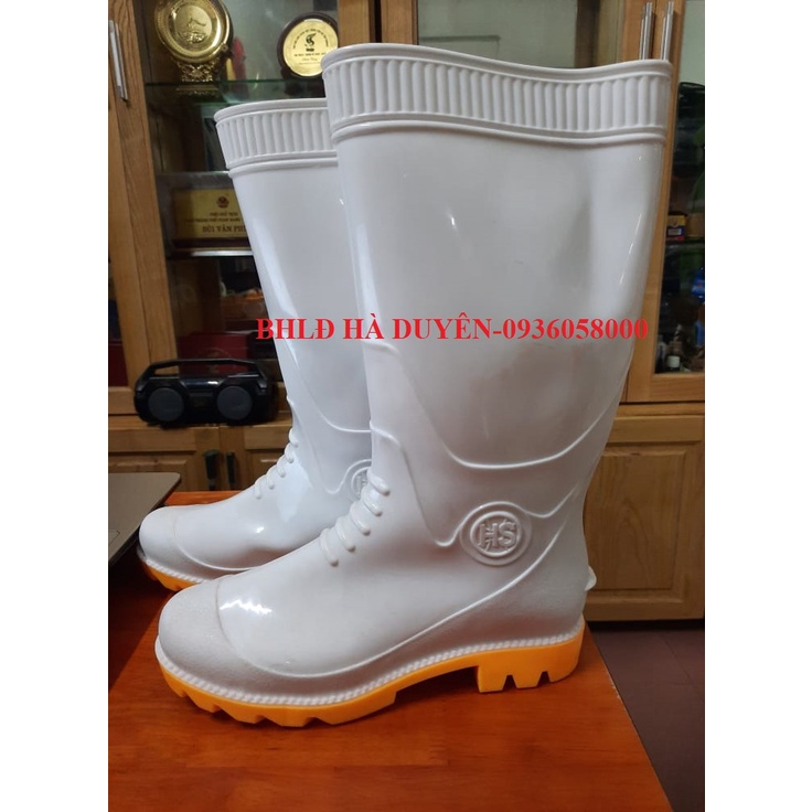 Ủng trắng đế vàng Hoa San mã 05