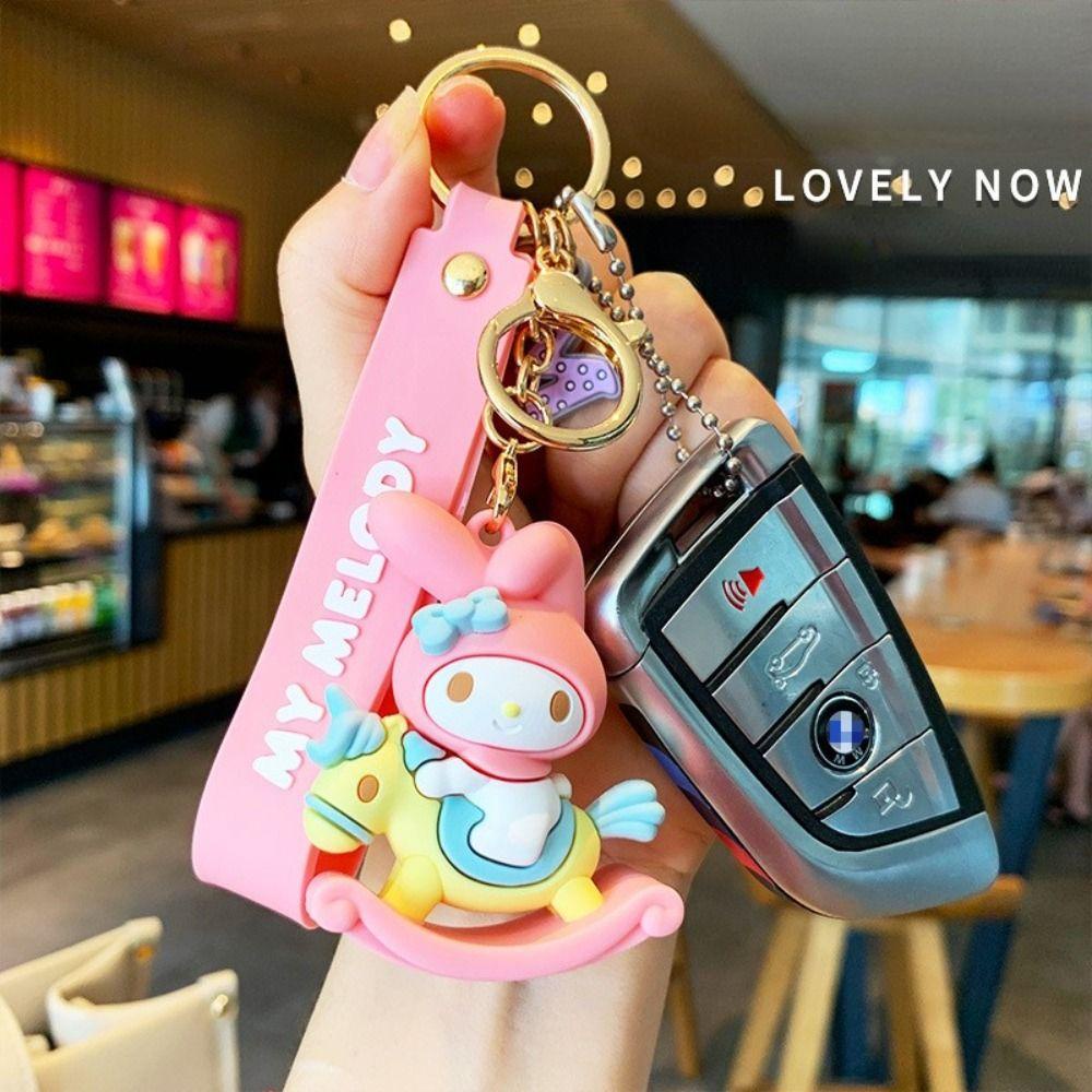 Móc Khóa Búp Bê Hoạt Hình Kuromi My Melody Cinnamoroll 3D Dễ Thương