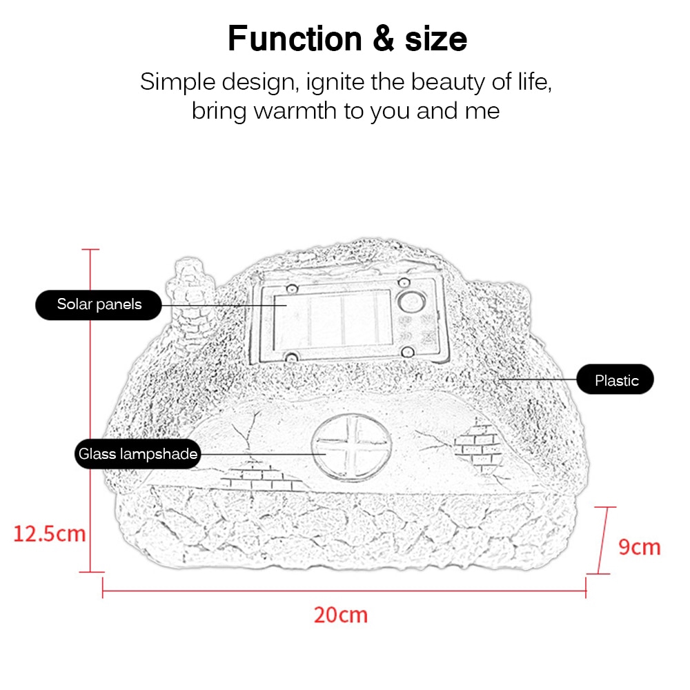 Fairy House Solar Lights Waterproof LED Solar Lamps Landscape Lawn Light Outdoor Lawn Solar Lights Lamp For Garden Decoration