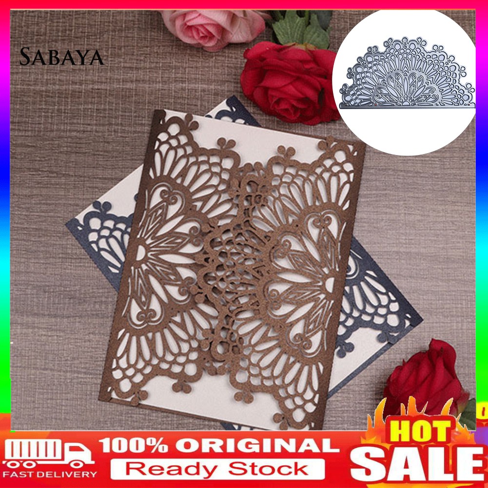 Khuôn Cắt Giấy Làm Từ Kim Loại Hình Hoa Văn Trang Trí Scrapbook