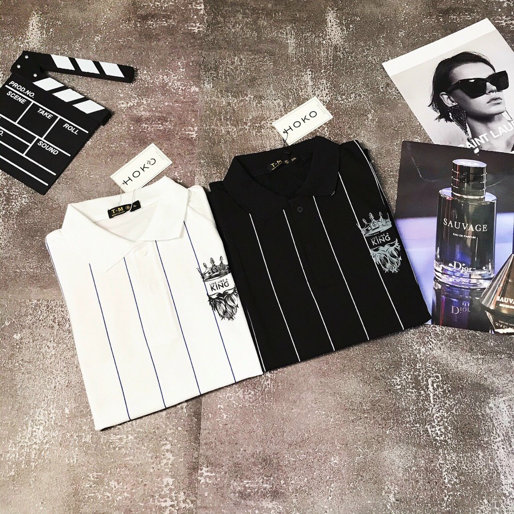 ÁO THUN CỔ SƠ MI NAM KẺ SỌC CHẤT COTTON MỀM MỊN THOÁNG MÁT LÊN FORM CỰC CHUẨN - WEDO