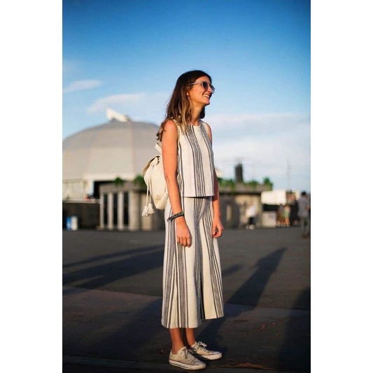 Vải linen sọc màu