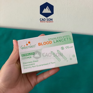 Hộp kim lấy mụn Greetmed (Lancet) ( Hộp 200 cây đã tiệt trùng )