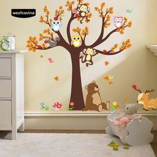 Miếng dán tường hình con sóc và cây