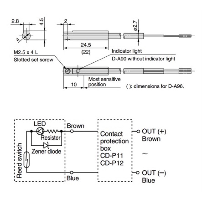 Cảm biến D-A93L smc