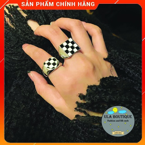 Cặp nhẫn Đôi nam nữ Caro Ula Shop Trái tim phong cách Hàn Quốc new arrival Hip hop NDD5