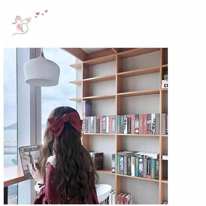 Cài tóc nơ buộc tóc cô bé khăn đỏ phong cách tiểu thư Hàn Quốc cosplay