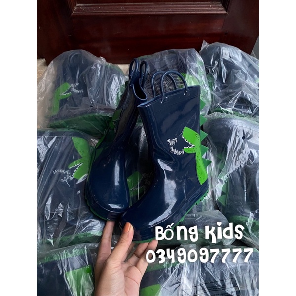 Ủng Bé Trai Khủng Long Xanh Navy