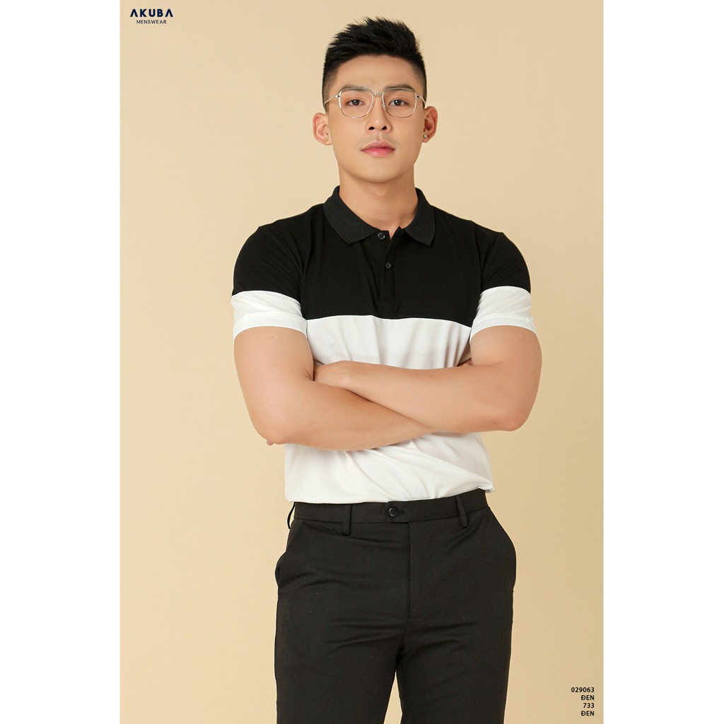 [Mã FASHIONMALLT4 giảm 15% tối đa 30K đơn 150k] Áo thun cổ polo AKUBA 029063