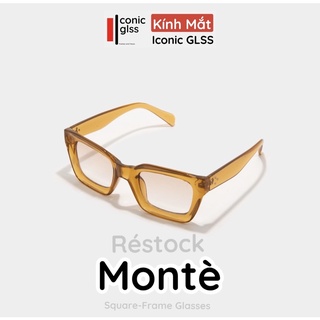 Kính mát vuông MONTE IconicGLSS thời trang nam nữ bản limited chất liệu acetate cao cấp tròng mắt giả cận chống tia uv40