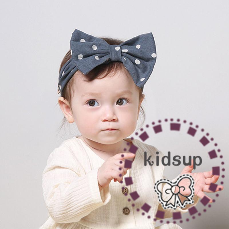 Khăn quấn đầu thắt nơ xinh xắn cho bé gái